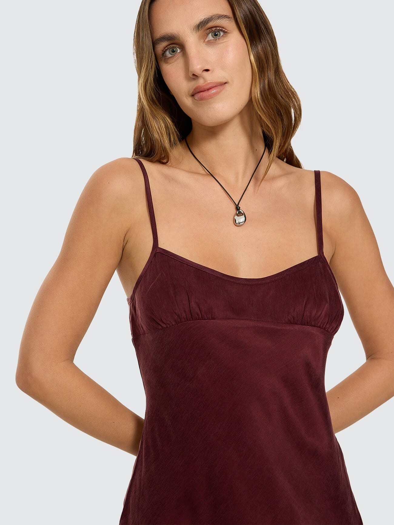 Elio Bias Mini Dress - Mahogany 4