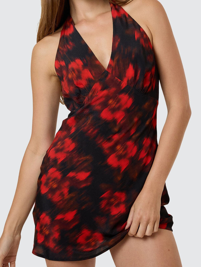 Lucky For You Floral Mini Dress - Redwood 4