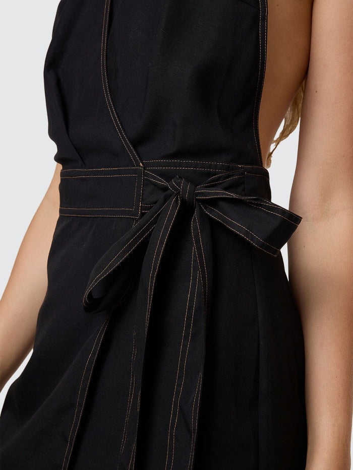 Skye Halter Mini Dress - Black