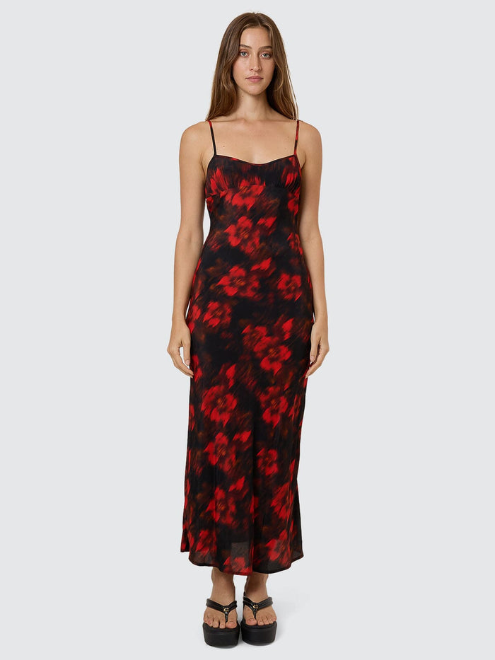 Lucky For You Floral Maxi Dress - Redwood 4