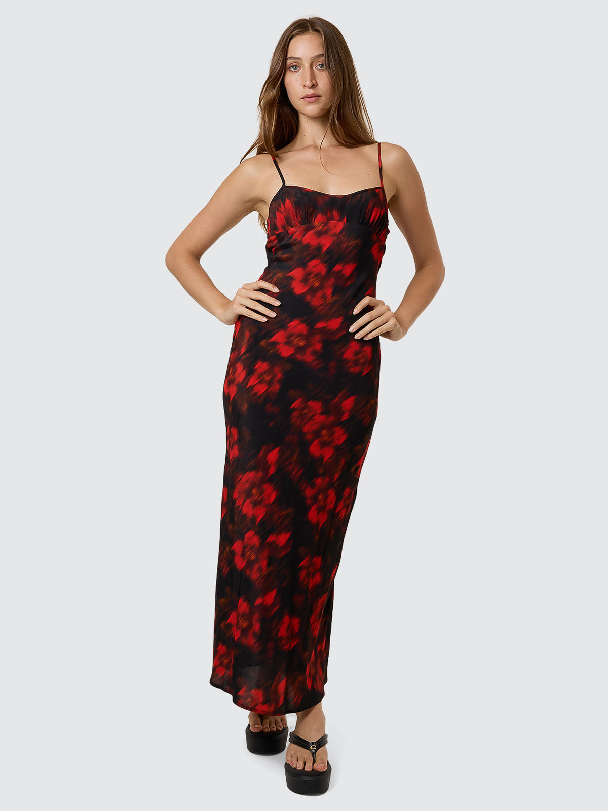 Lucky For You Floral Maxi Dress - Redwood 4