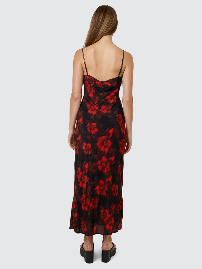 Lucky For You Floral Maxi Dress - Redwood 4