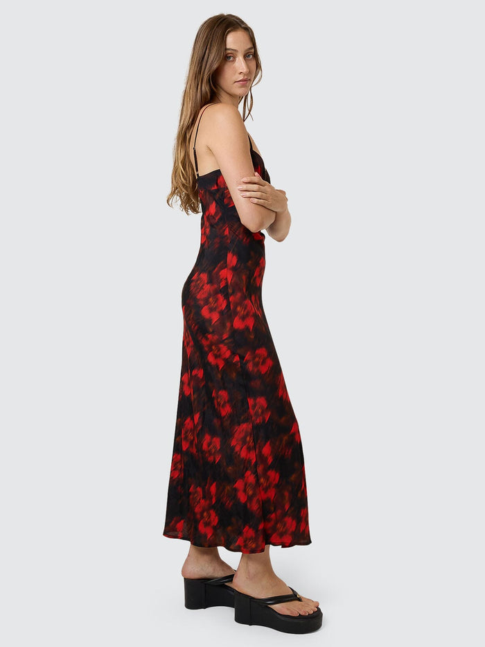 Lucky For You Floral Maxi Dress - Redwood 4