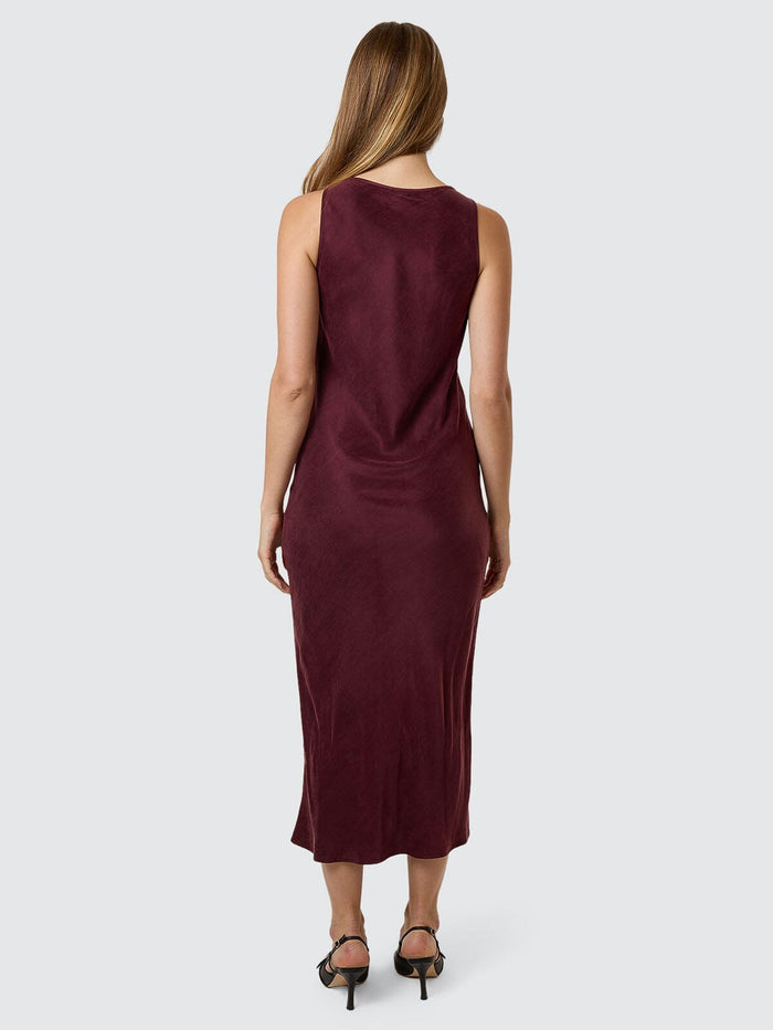 Kathleen Slip Dress - Mahogany 4