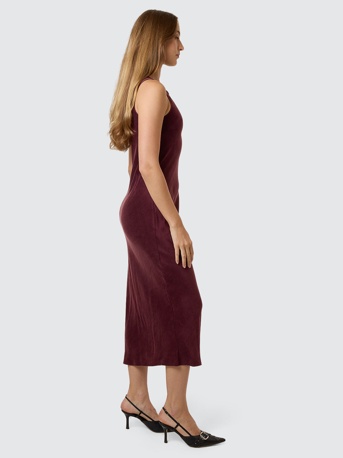 Kathleen Slip Dress - Mahogany 4