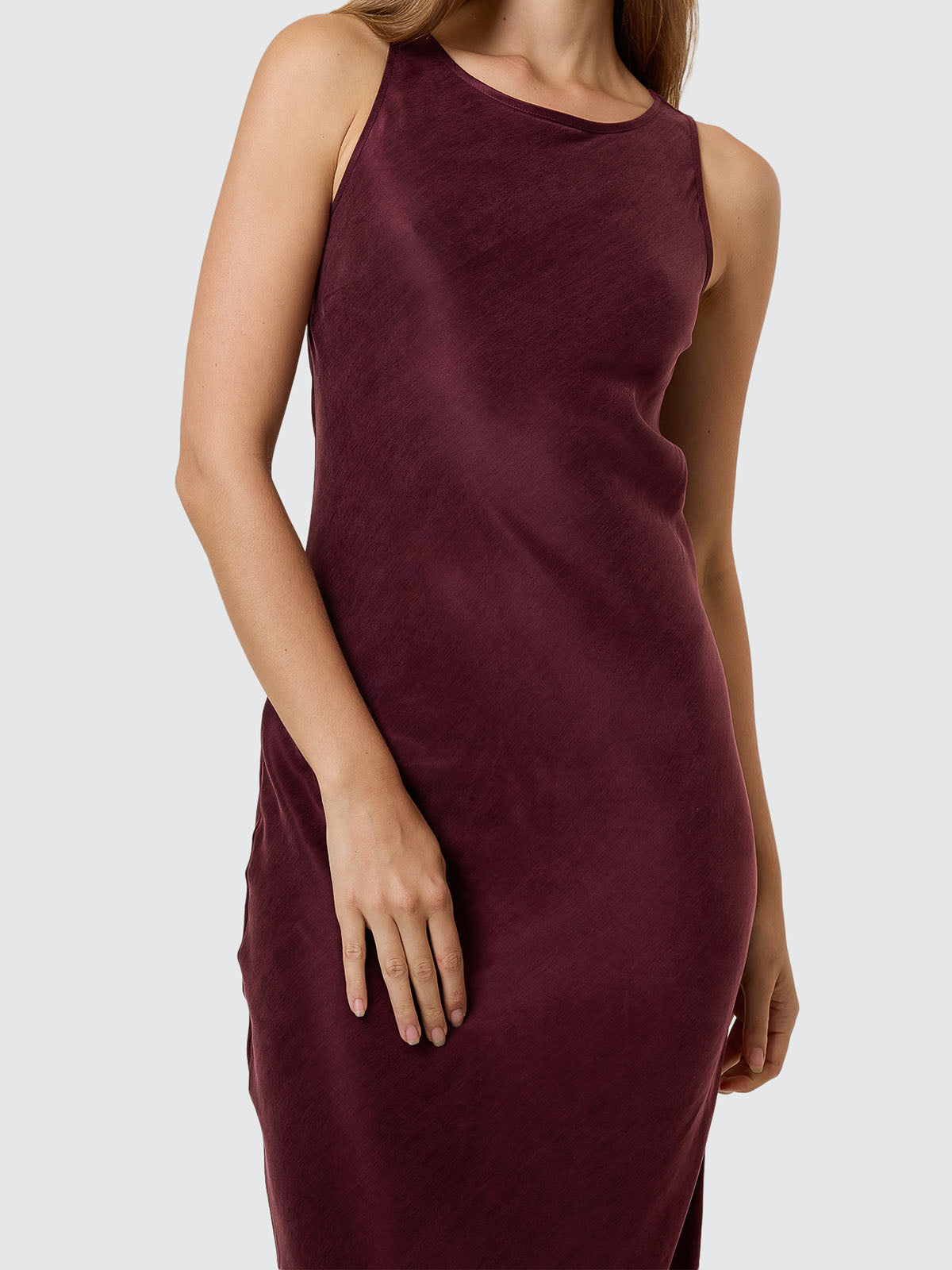 Kathleen Slip Dress - Mahogany 4