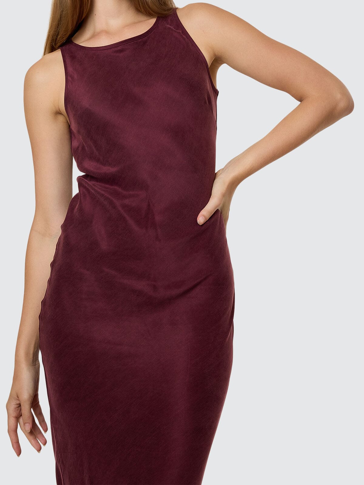 Kathleen Slip Dress - Mahogany 4