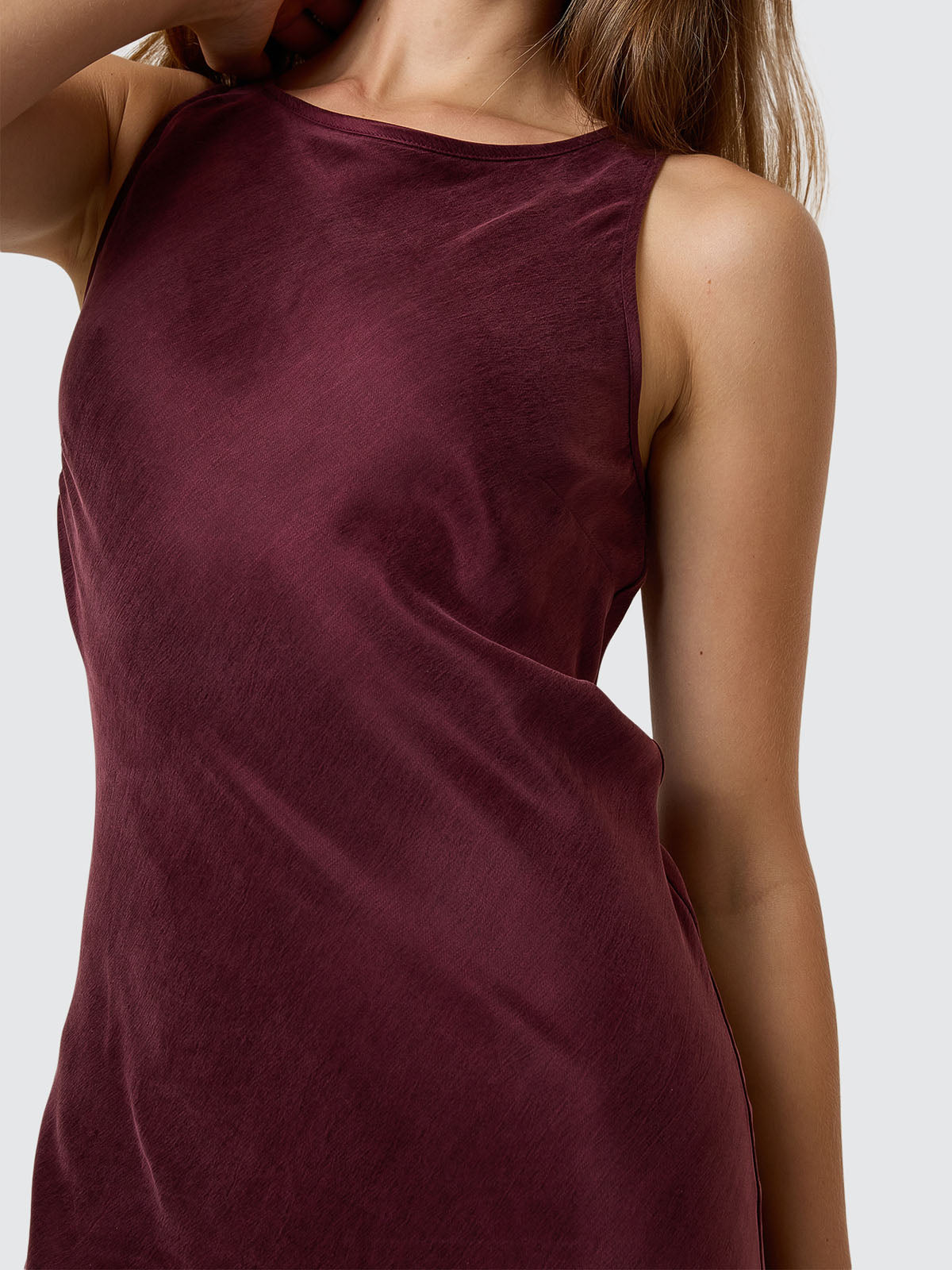 Kathleen Slip Dress - Mahogany 4