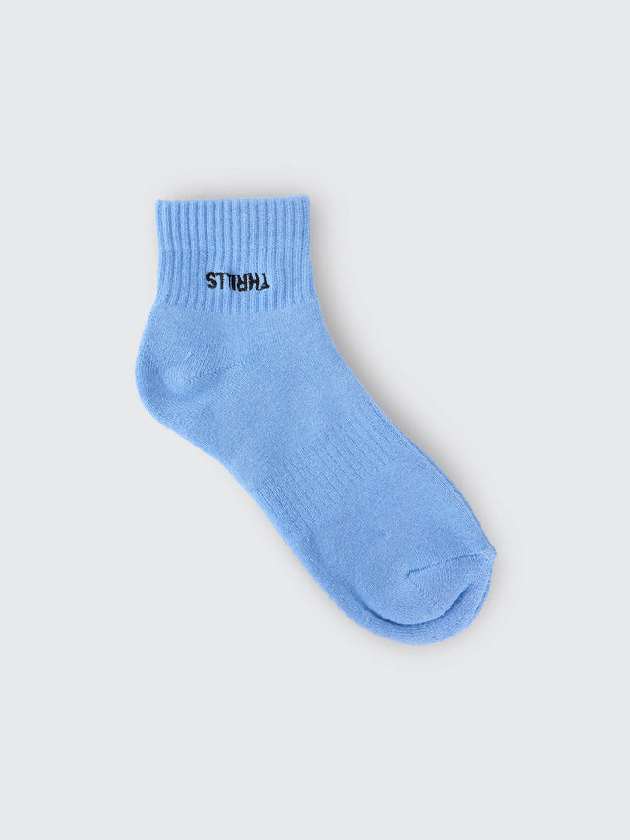 Minimal Thrills 3 Pack Sock - Placid Blue - White - Heritage Navy One Size