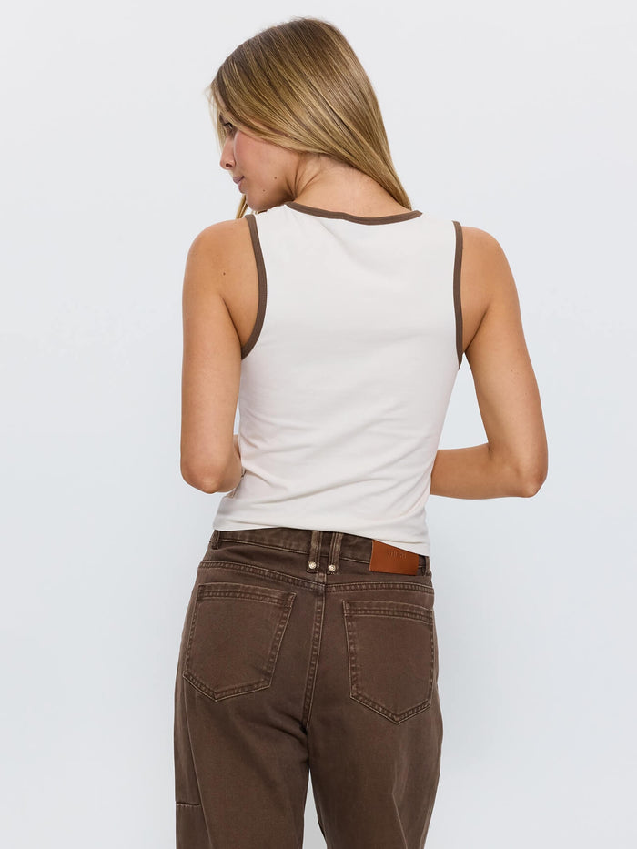 Last Stop Square Neck Tank - Heritage White 4