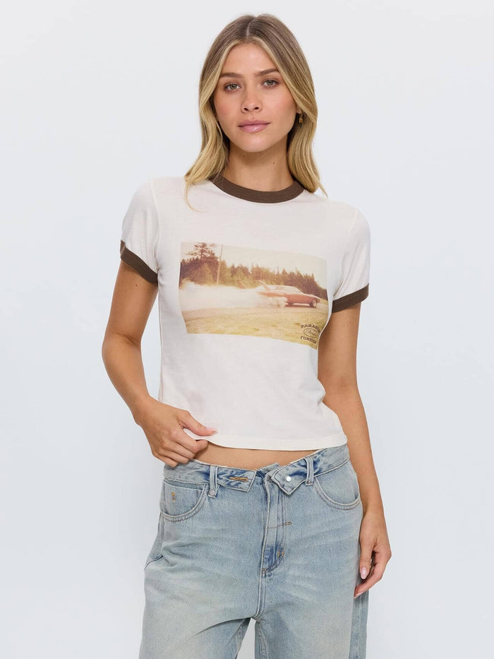 Last Stop Ringer Boy Tee - Heritage White