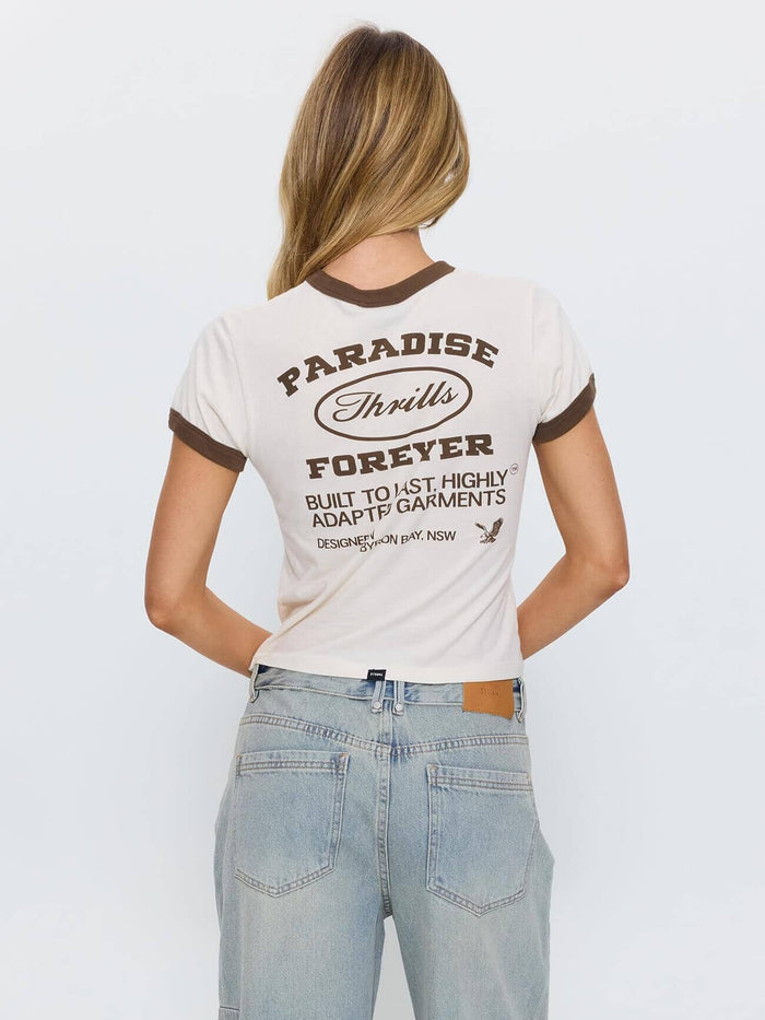 Last Stop Ringer Boy Tee - Heritage White