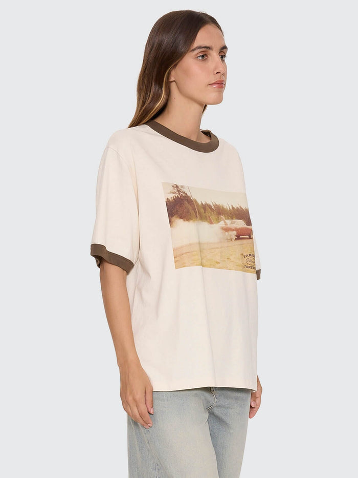 Last Stop Box Fit Tee - Heritage White 4