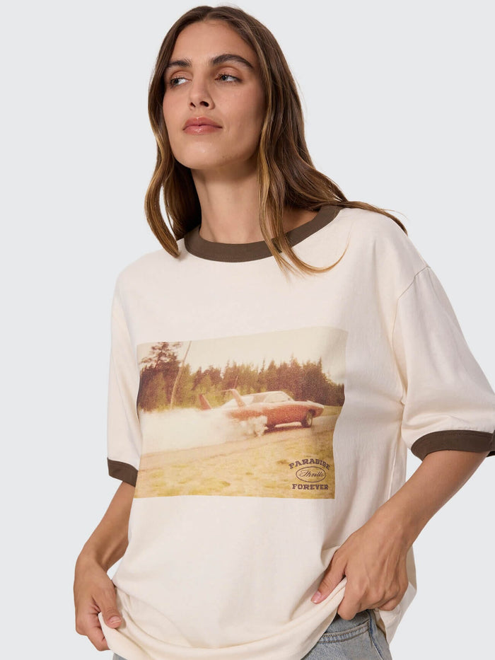 Last Stop Box Fit Tee - Heritage White 4
