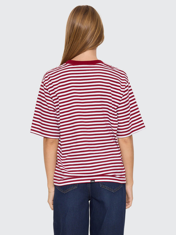 Primitive Stripe Square Tee - Sour Cherry Stripe 4