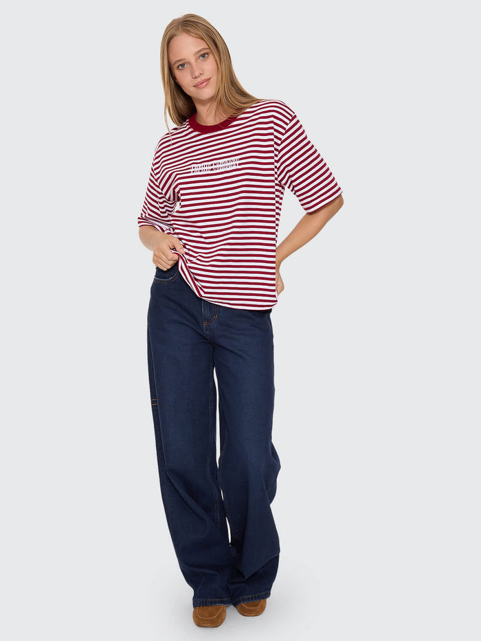 Primitive Stripe Square Tee - Sour Cherry Stripe 4