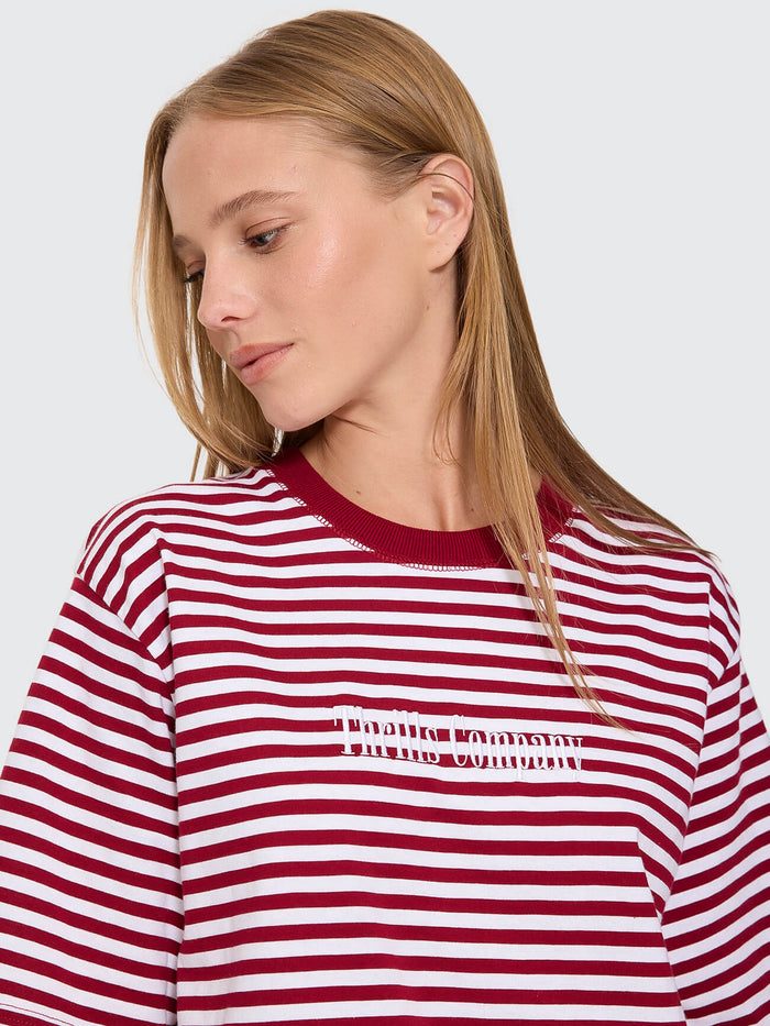 Primitive Stripe Square Tee - Sour Cherry Stripe 4
