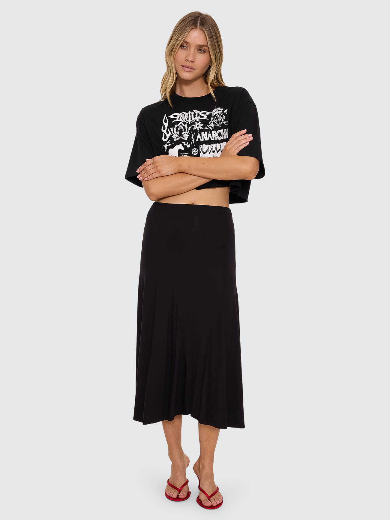 Sienna Midi Skirt - Black 4