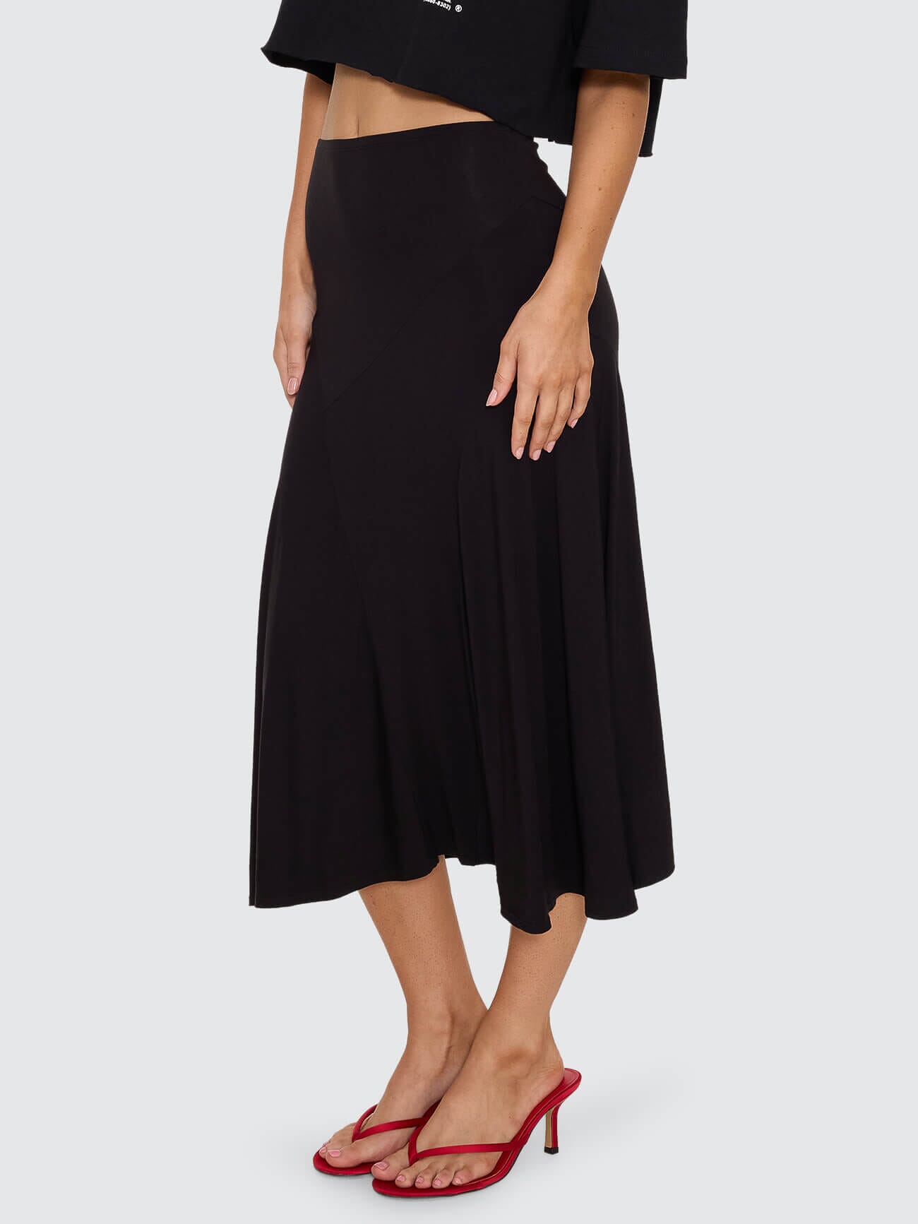 Sienna Midi Skirt - Black 4