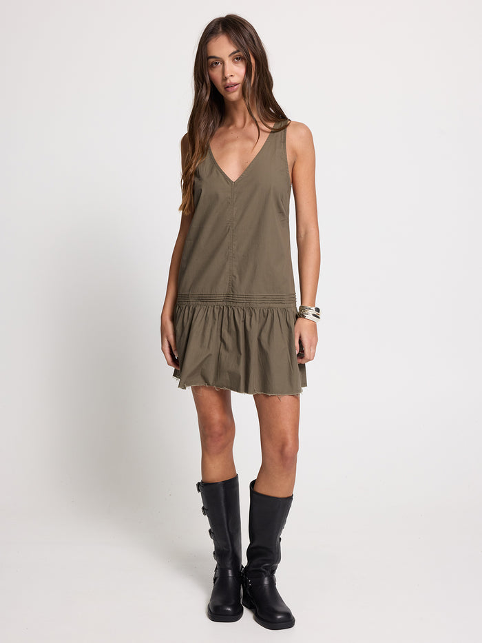 Avery Mini Dress - Olive 4