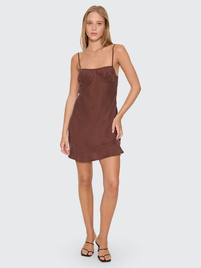 Elio Bias Mini Dress - Cocoa 4