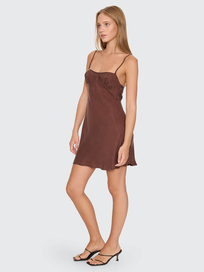 Elio Bias Mini Dress - Cocoa 4