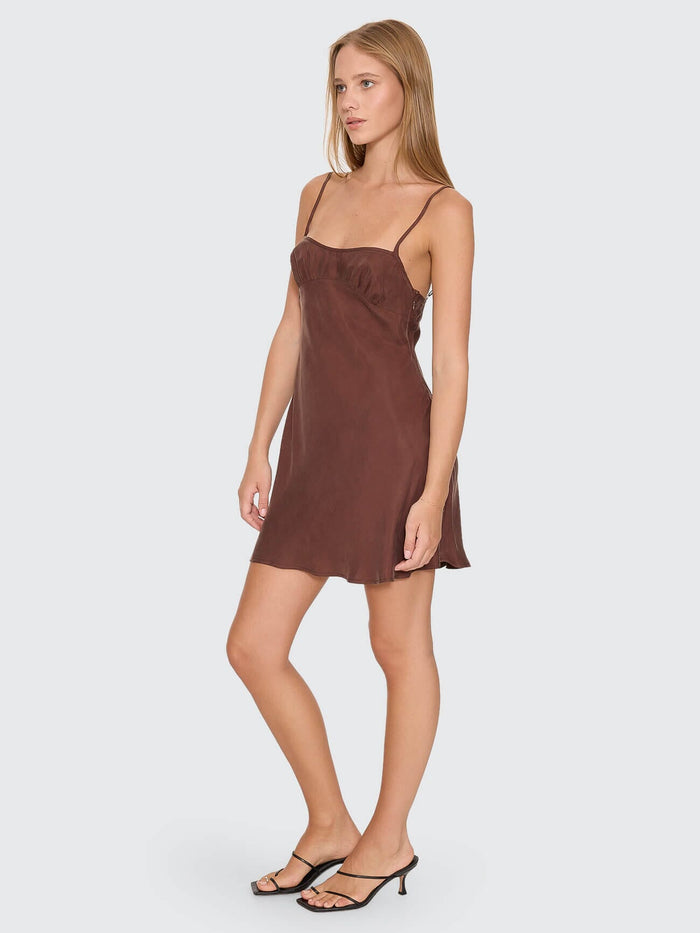 Elio Bias Mini Dress - Cocoa 4