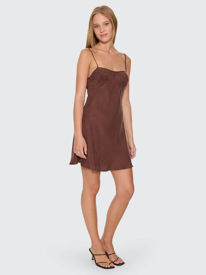 Elio Bias Mini Dress - Cocoa 4