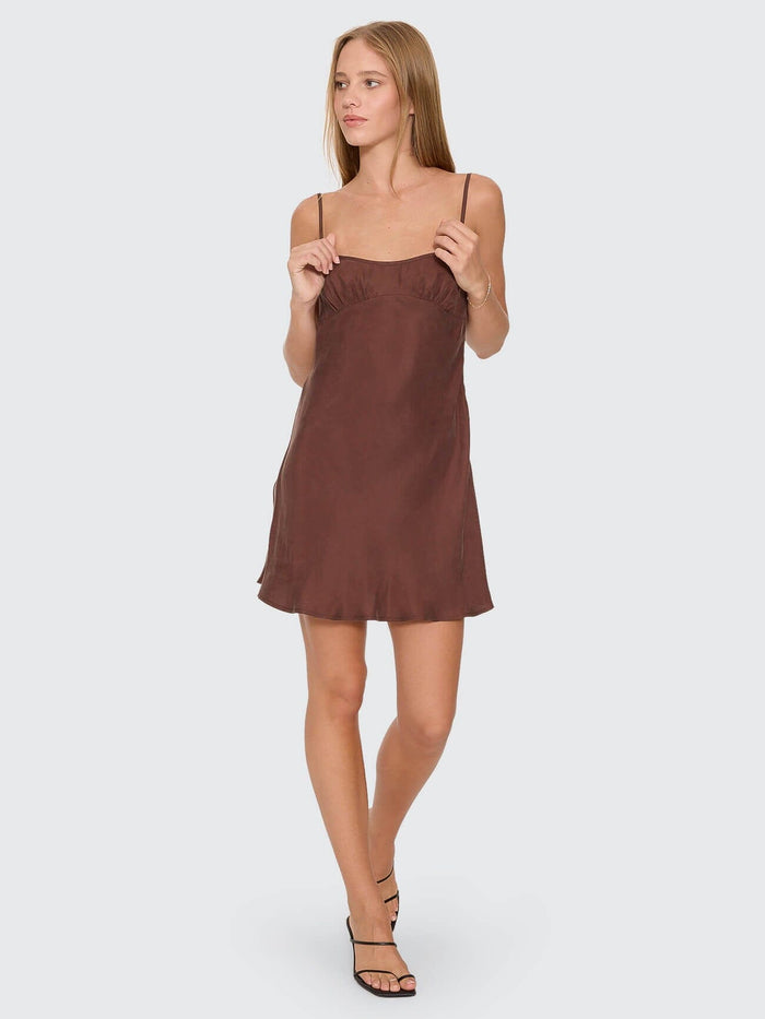 Elio Bias Mini Dress - Cocoa 4