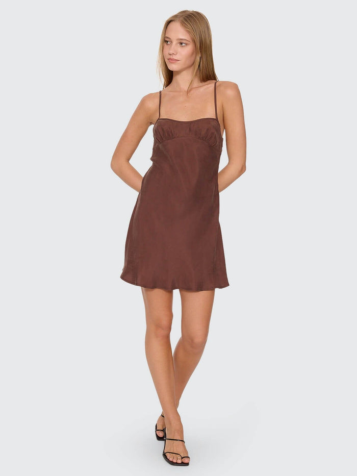 Elio Bias Mini Dress - Cocoa 4
