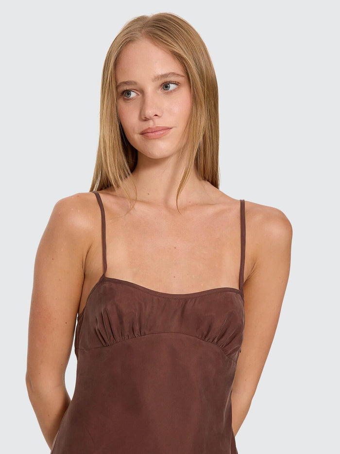 Elio Bias Mini Dress - Cocoa 4