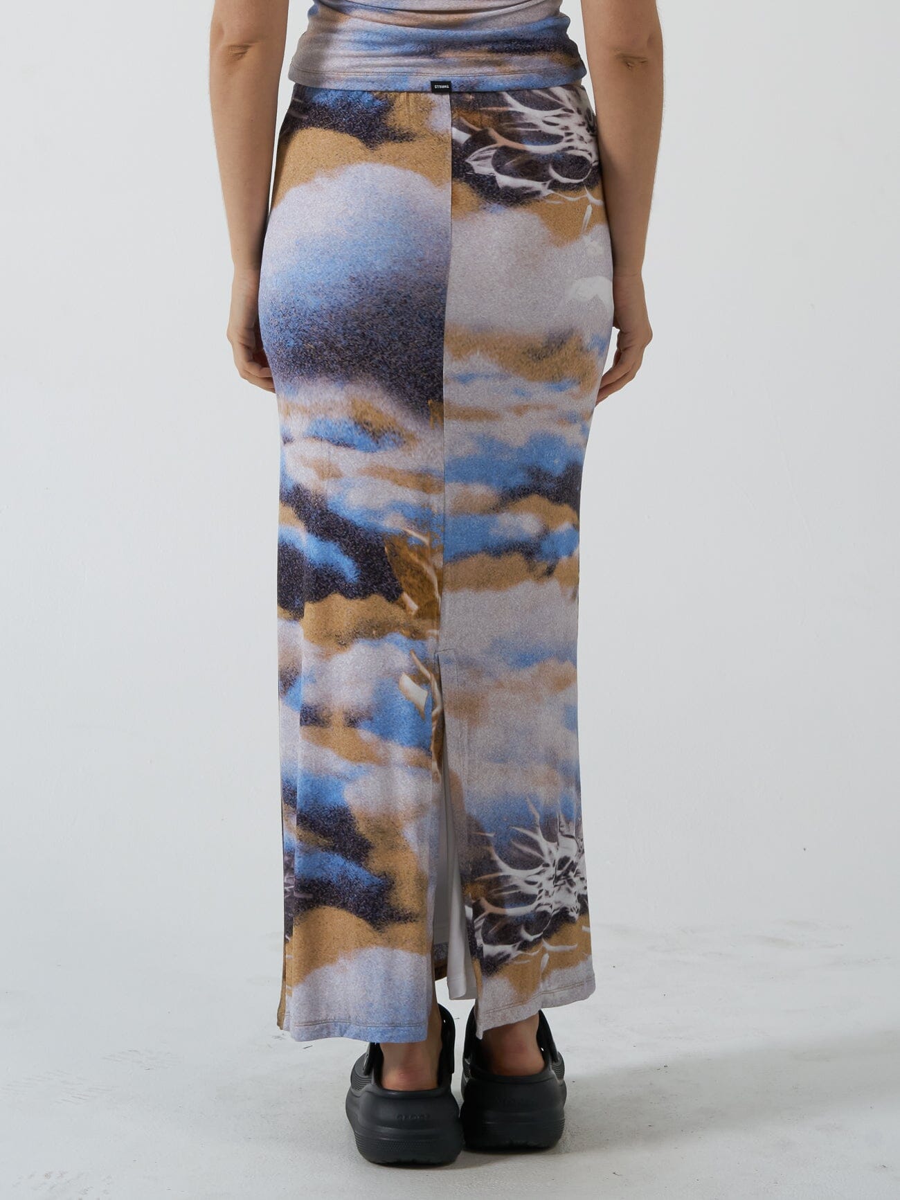 Actions Not Words Skirt - Cloudy Blue
