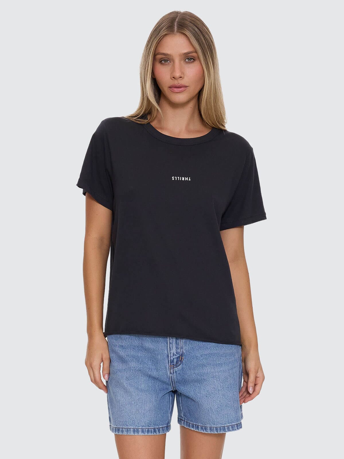 Minimal Thrills Relaxed Tee - Faded Black 4