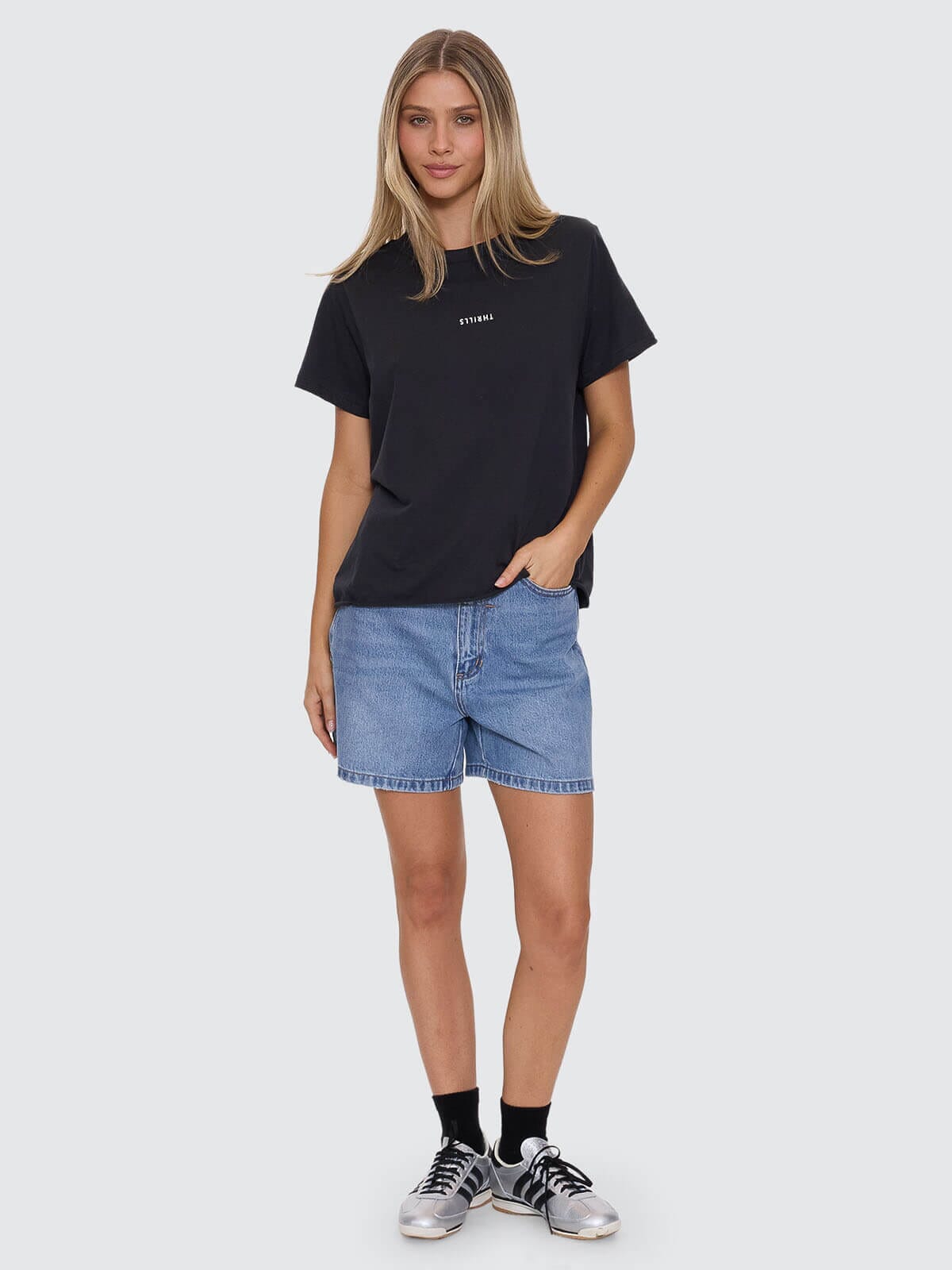 Minimal Thrills Relaxed Tee - Faded Black 4