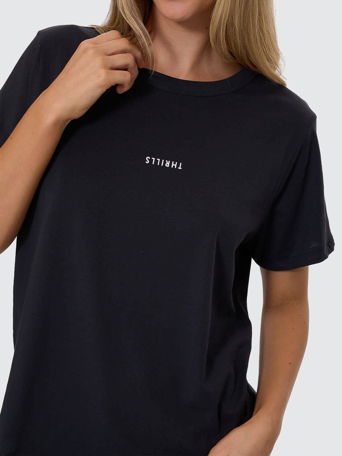 Minimal Thrills Relaxed Tee - Faded Black 4