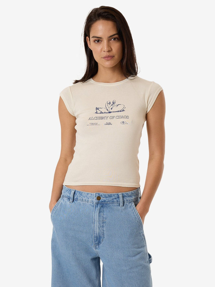 Grace And Chaos Cap Sleeve Tee - Heritage White 4
