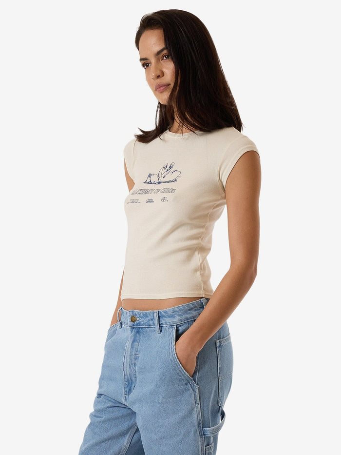 Grace And Chaos Cap Sleeve Tee - Heritage White 4