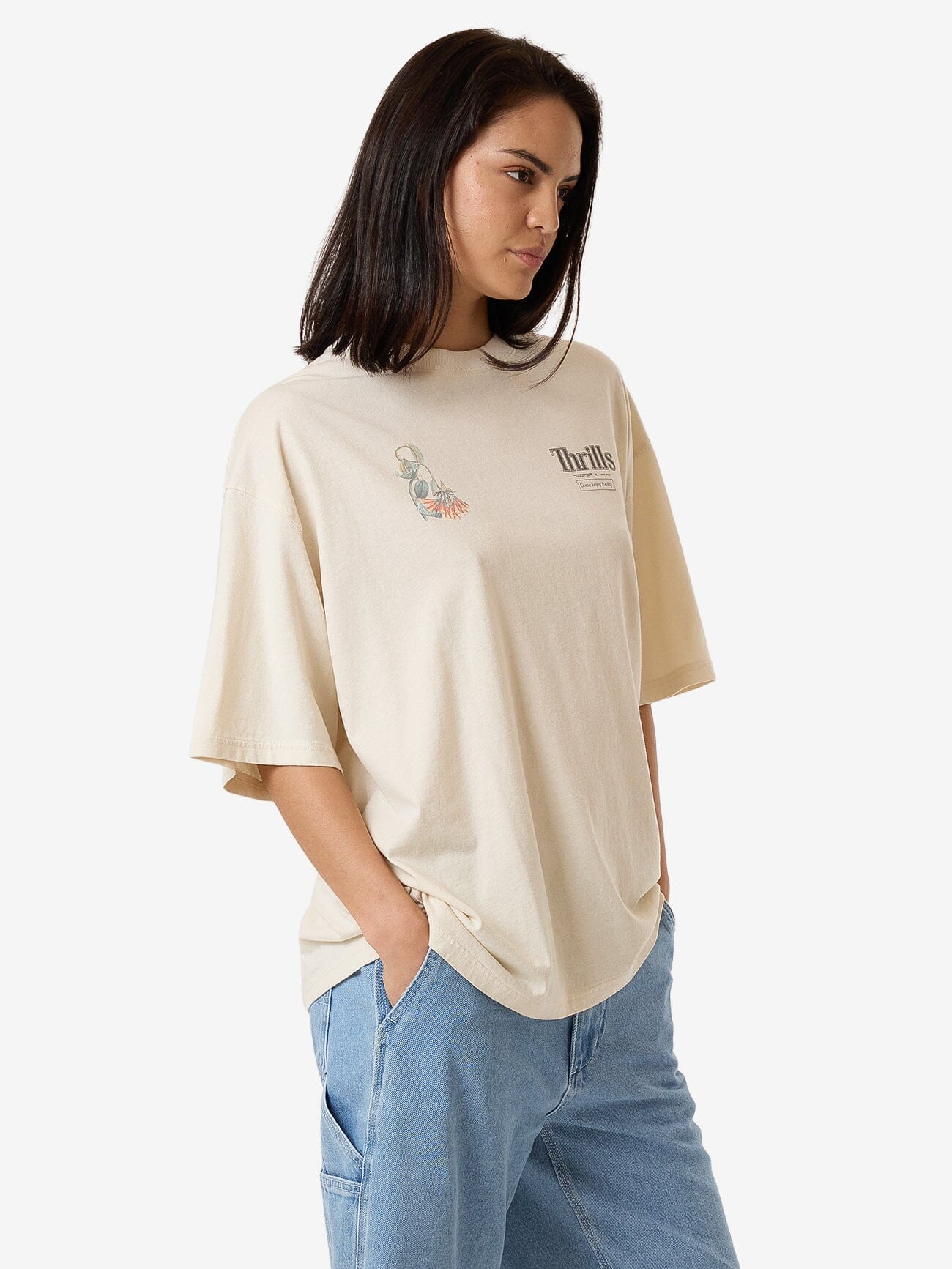 Corsage Oversized Tee - Heritage White 4