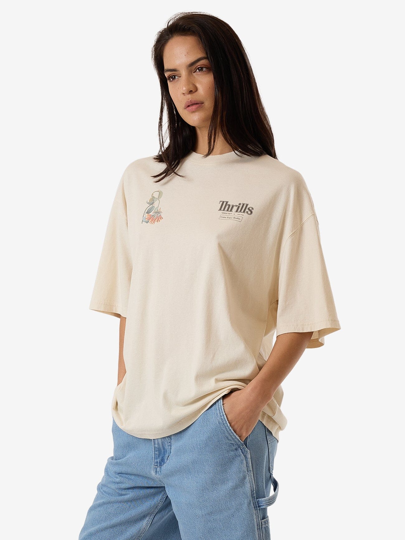 Corsage Oversized Tee - Heritage White 4