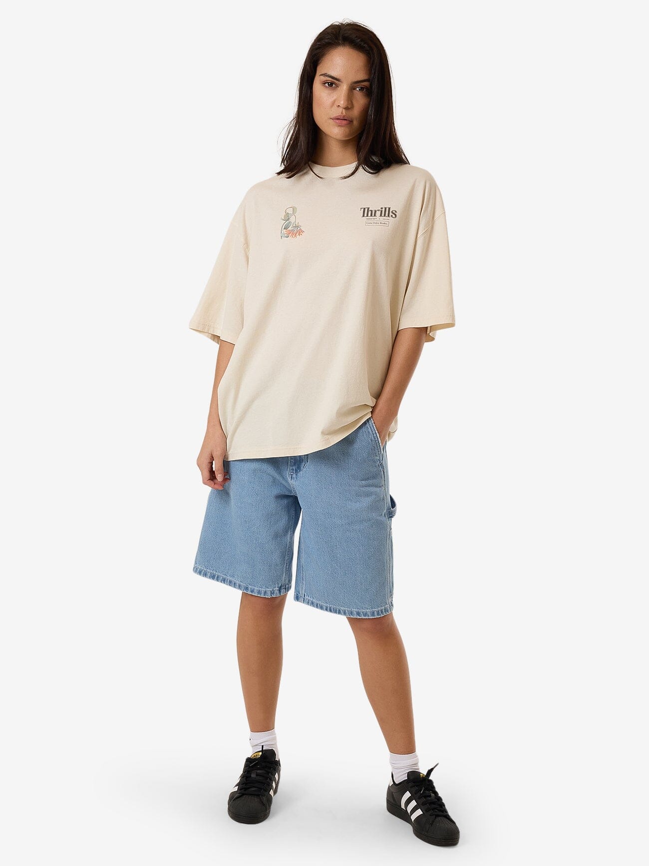 Corsage Oversized Tee - Heritage White 4