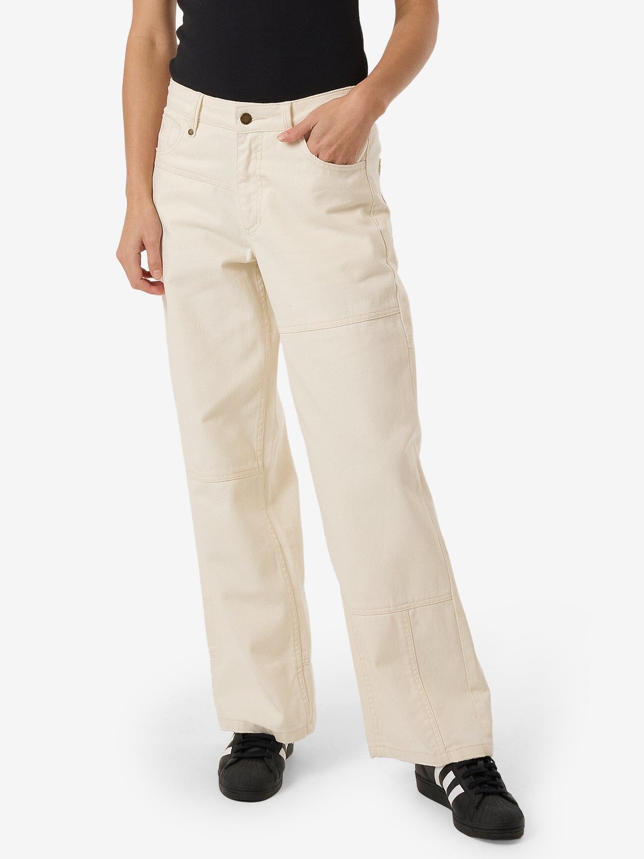 Billie Low Panelled Jean - Heritage White 4