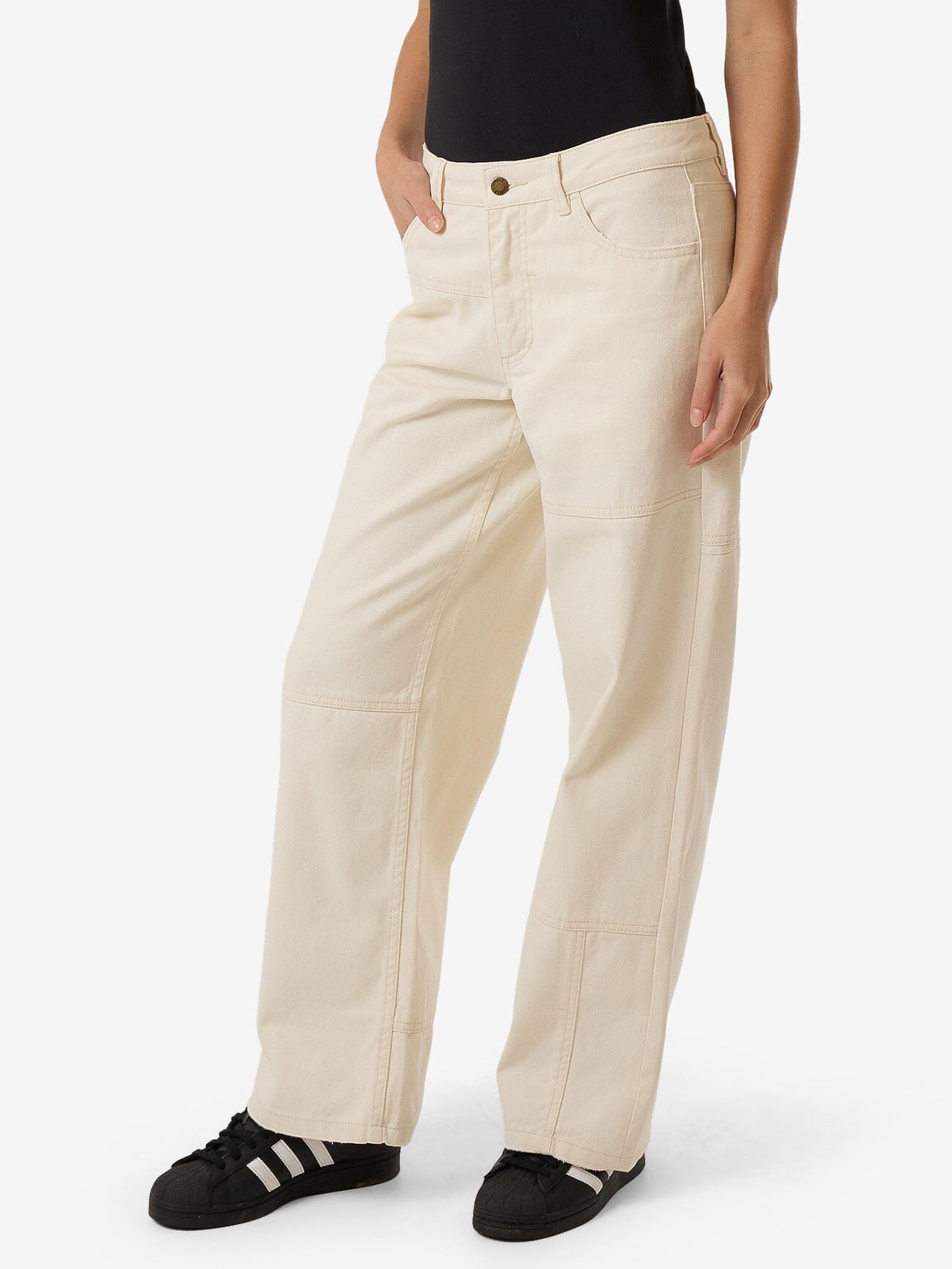 Billie Low Panelled Jean - Heritage White 4