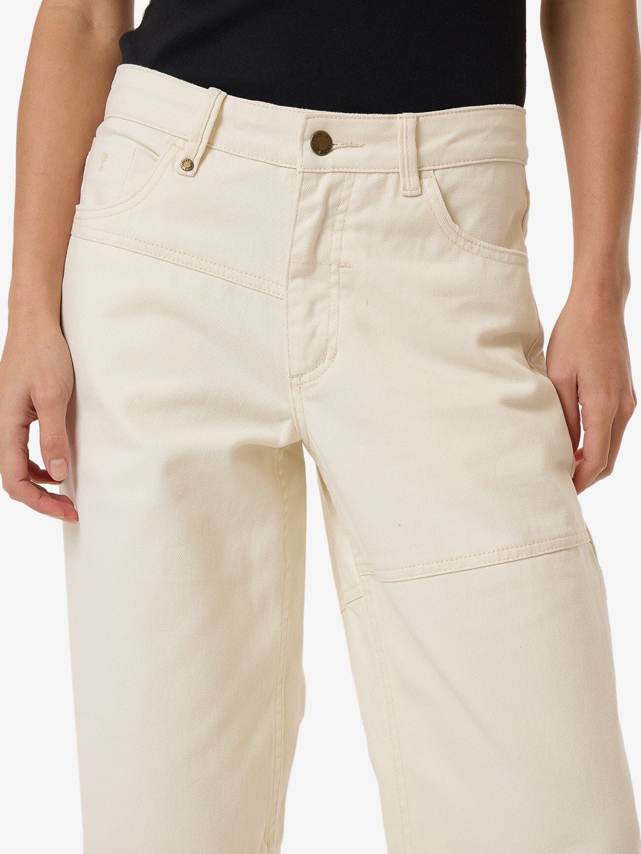 Billie Low Panelled Jean - Heritage White 4