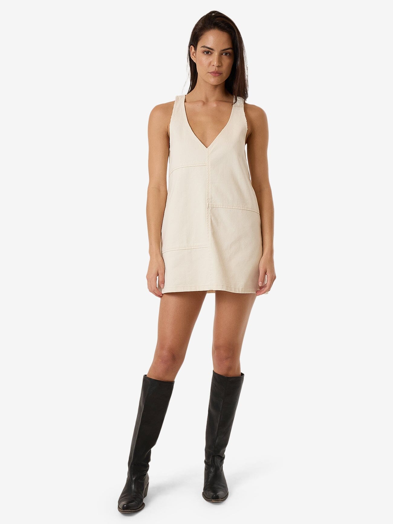 Kai Panelled Dress in White | Thrills Co. Kai Panelled Dress in White | Thrills Co.