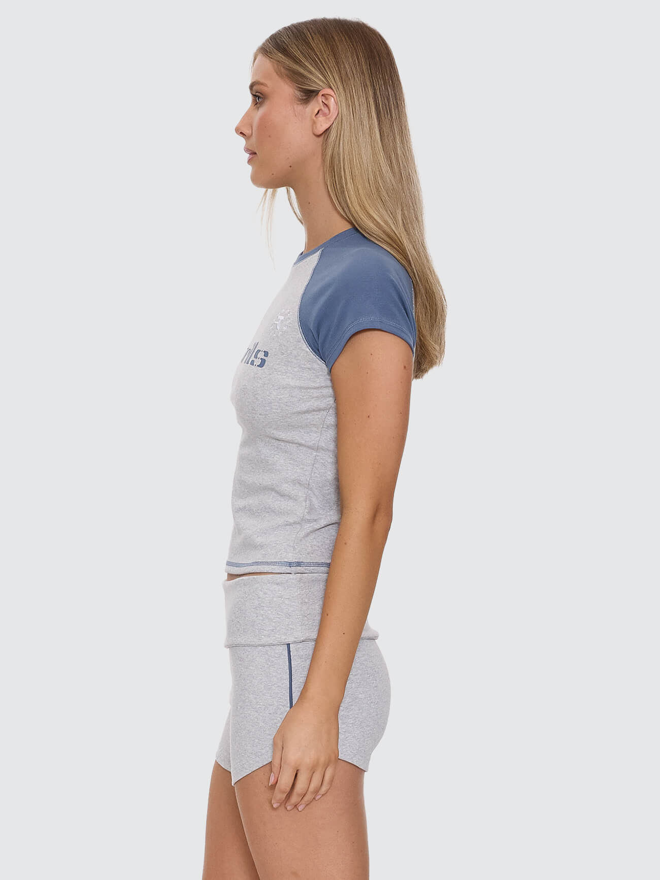 Intercept Raglan Club Tee - Snow Marle 4