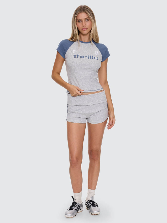 Intercept Raglan Club Tee - Snow Marle 4