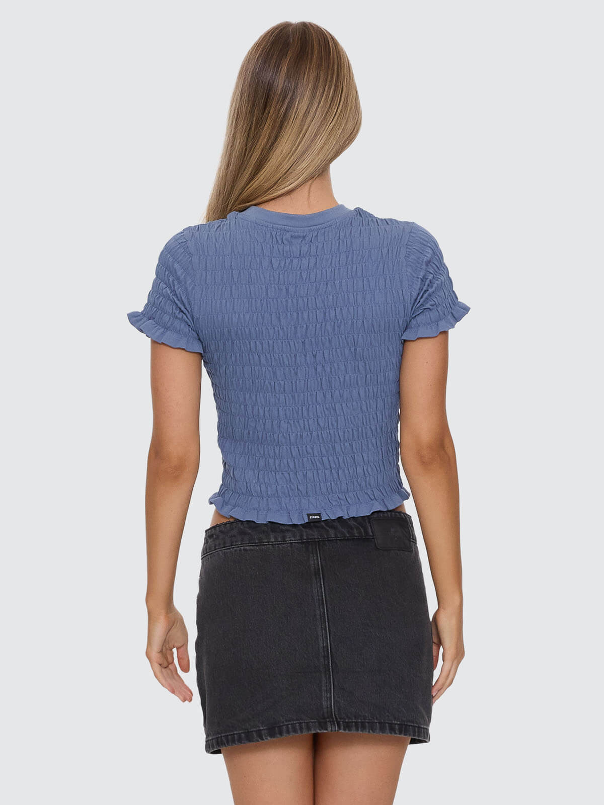 Against All Odds Shirred Tee - Bluefin 4