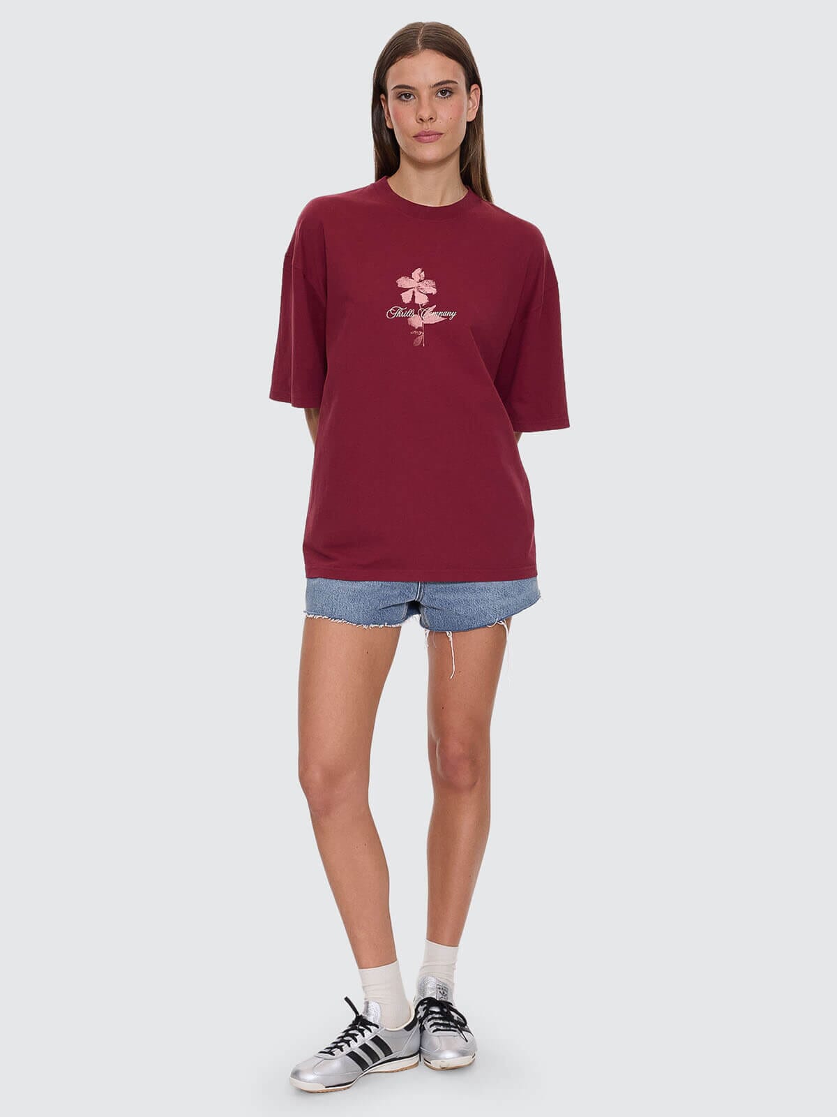 Full Bloom Oversized Tee - Pomegranate 4