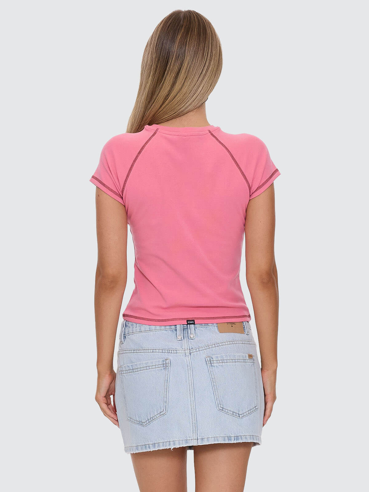 Track Record Raglan Club Tee - Gum 4