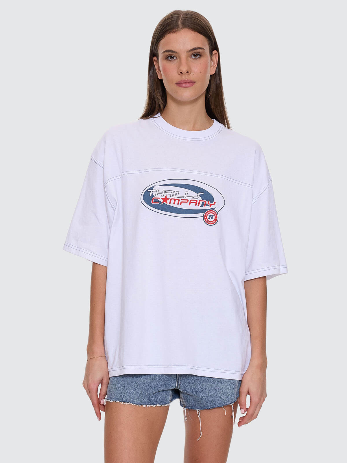 Track Record Oversized Tee - White 4